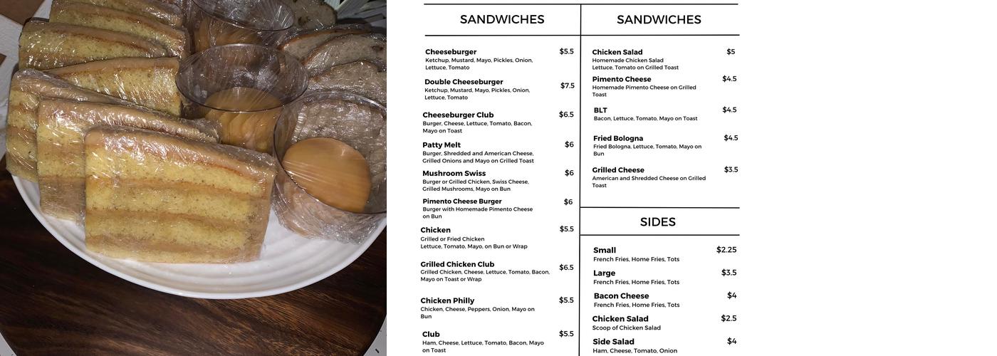 Emily’s Catering and Cafe Menu