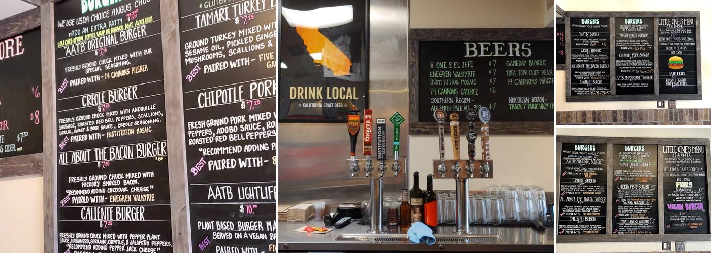 AATB - All About The Burgers Menu