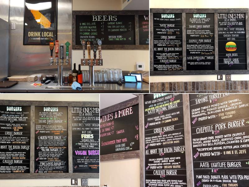 AATB - All About The Burgers Menu