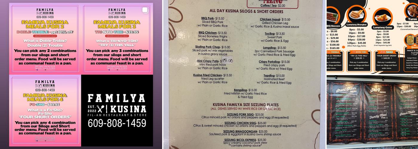 Familya Kusina Fil-AM Restaurant & Store Menu