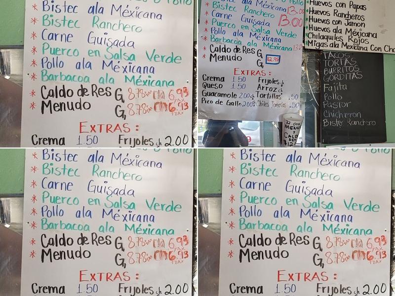 Taqueria Y Bakery RioVerde Menu
