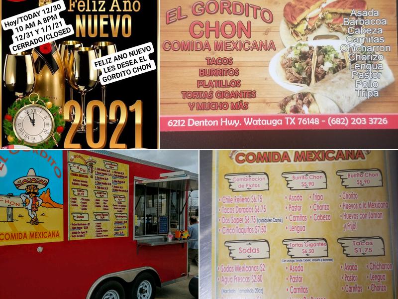 Tacos El Gordito Chon Menu