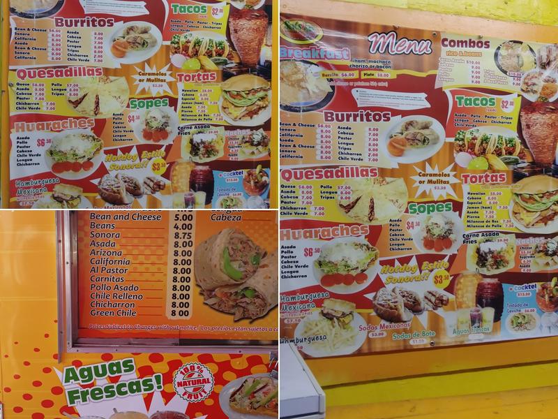 Salsitas Menu
