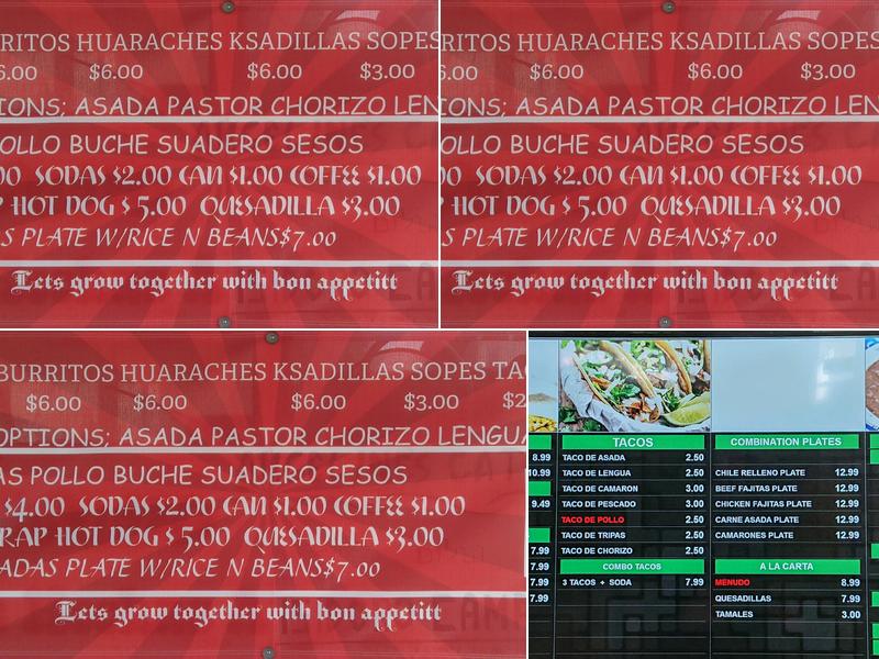 Ricos Antojitos Mexicanos Menu