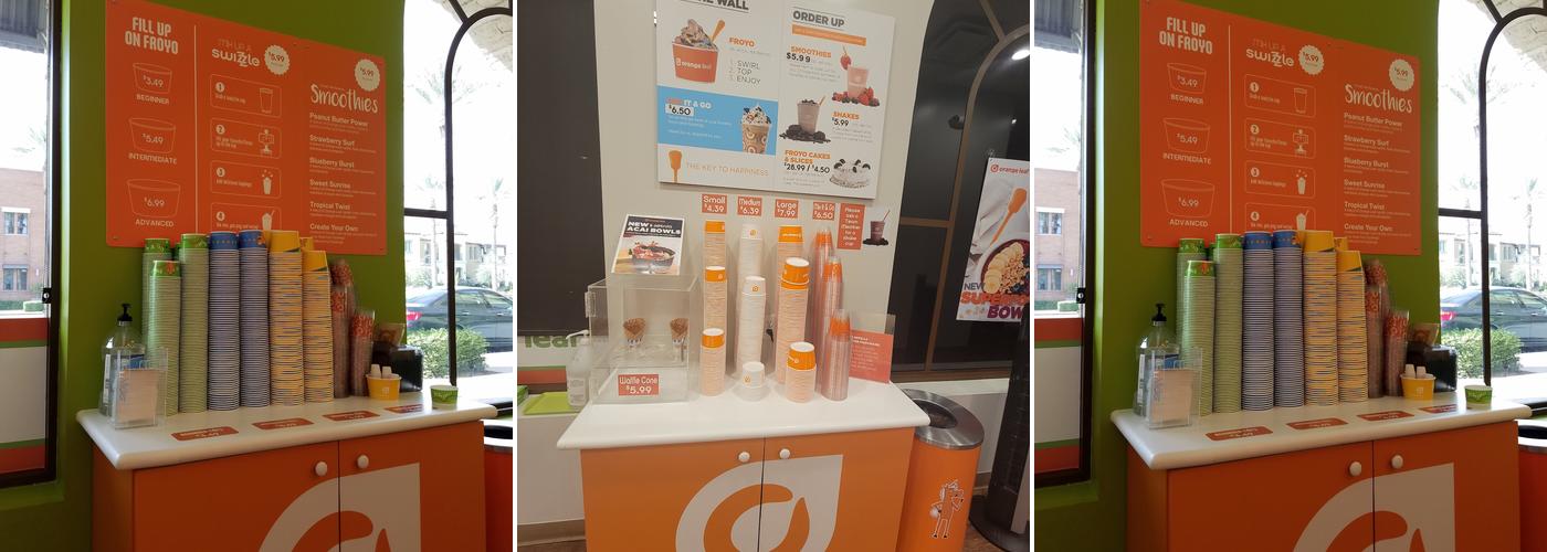 Orange Leaf Frozen Yogurt Menu