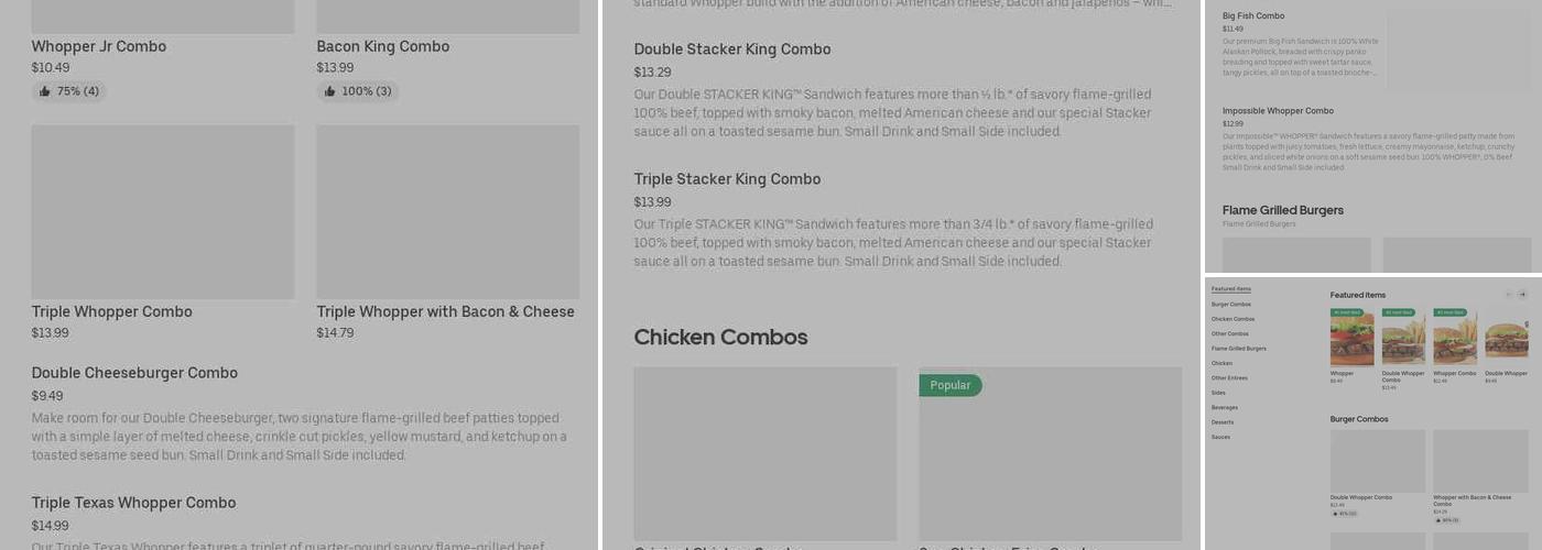 Burger King Menu