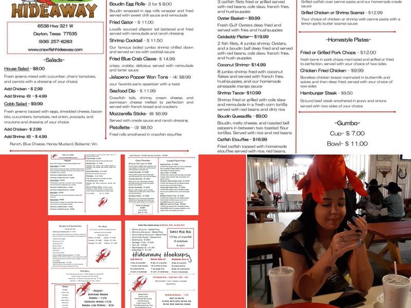 Crawfish Hideaway #2 Menu