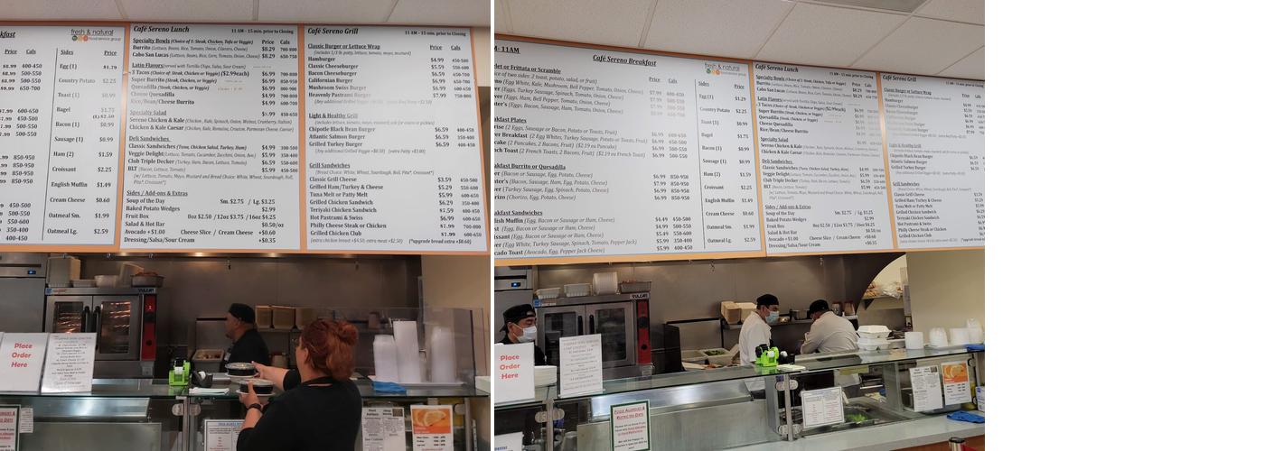 Fresh & Natural Menu