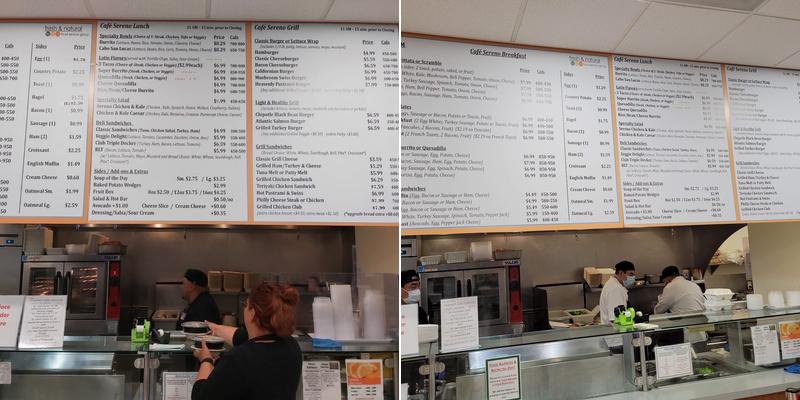 Fresh & Natural Menu