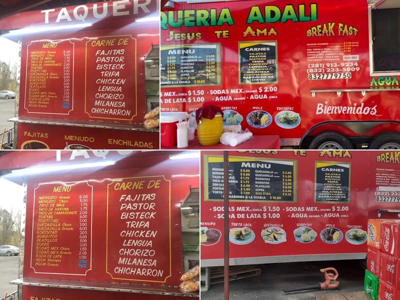 Taqueria Adali Menu