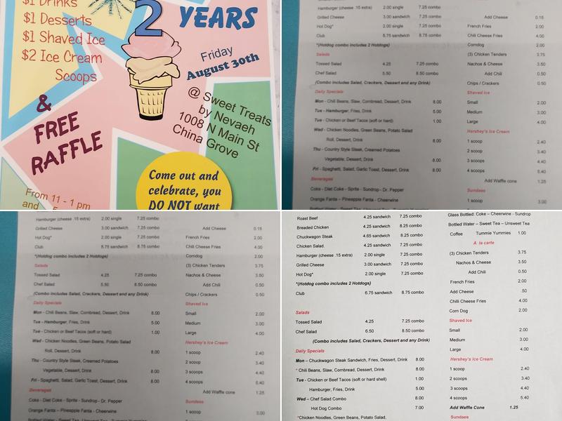 Sweet Treats by Nevaeh Menu