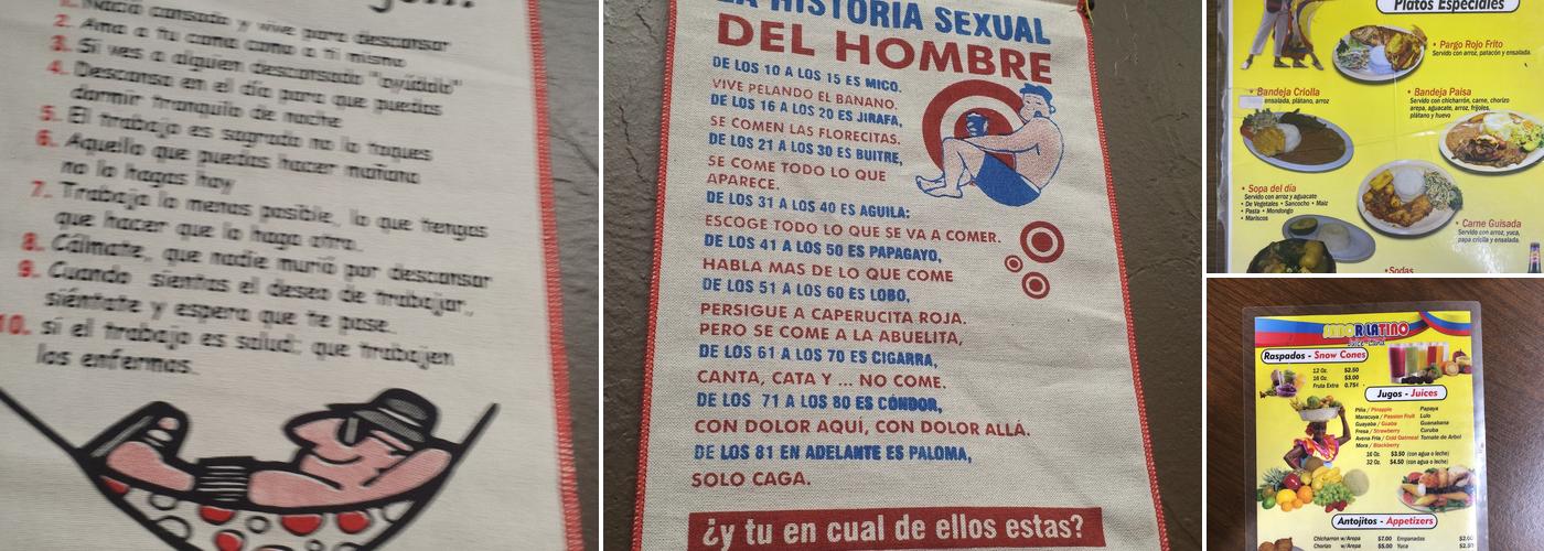 Sabor Latino Juice Land Menu