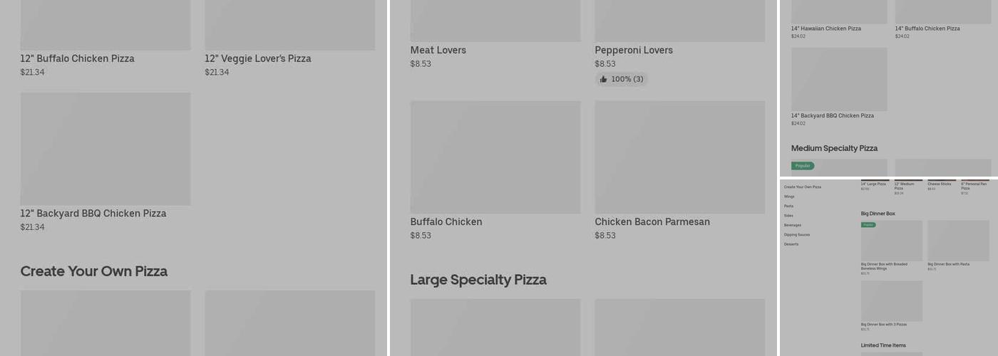 Pizza Hut Menu