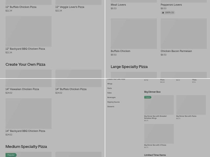 Pizza Hut Menu