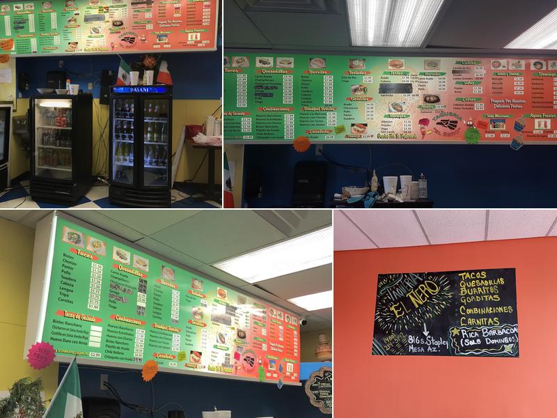 Taqueria El Nero Menu