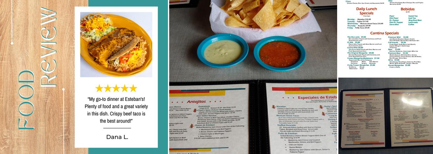 Estebans Cafe and Cantina Menu