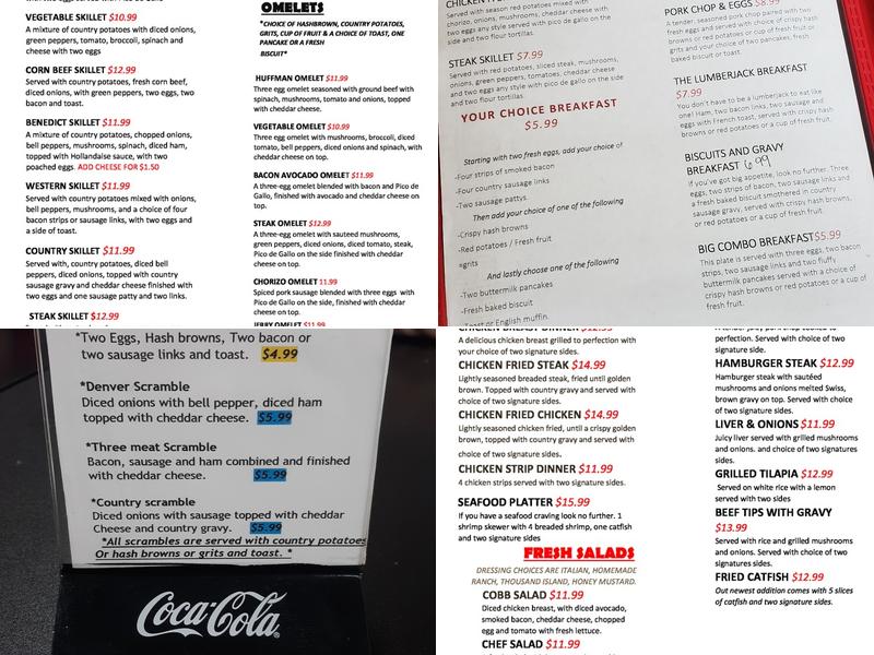 Huffman Café Menu