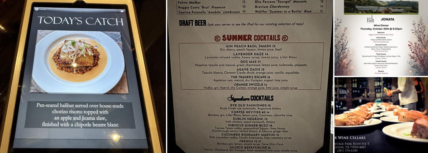 BRIX Wine Cellars Menu