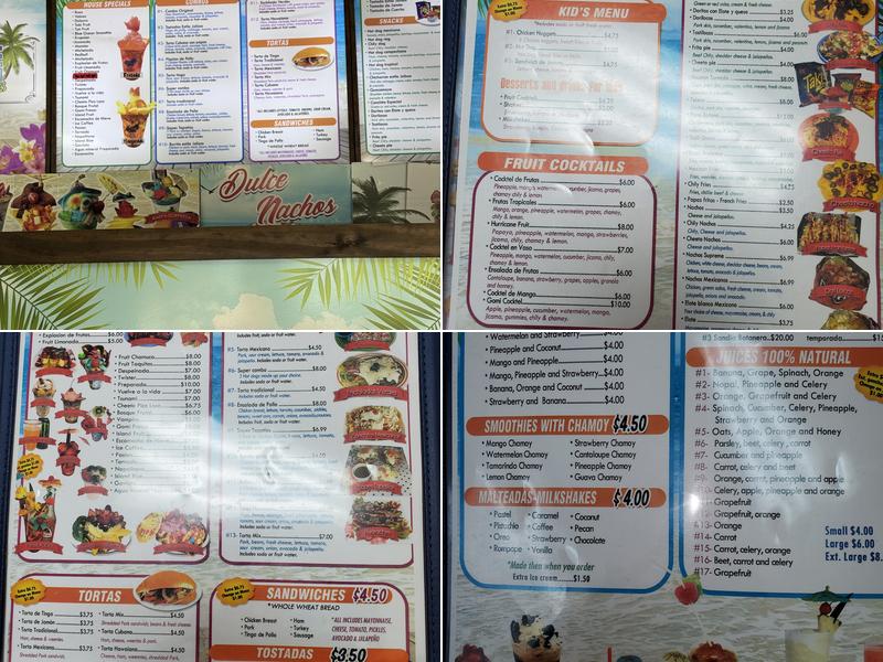Blue Ocean Smoothies Menu