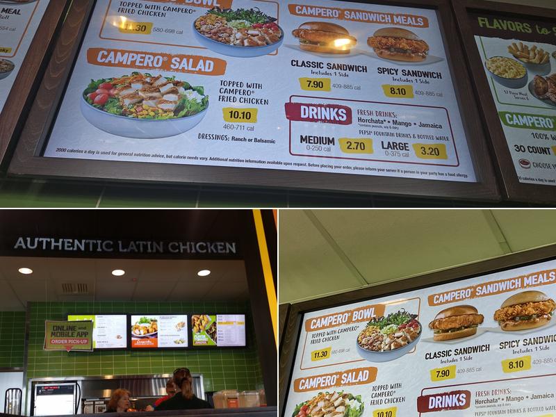 Pollo Campero Menu