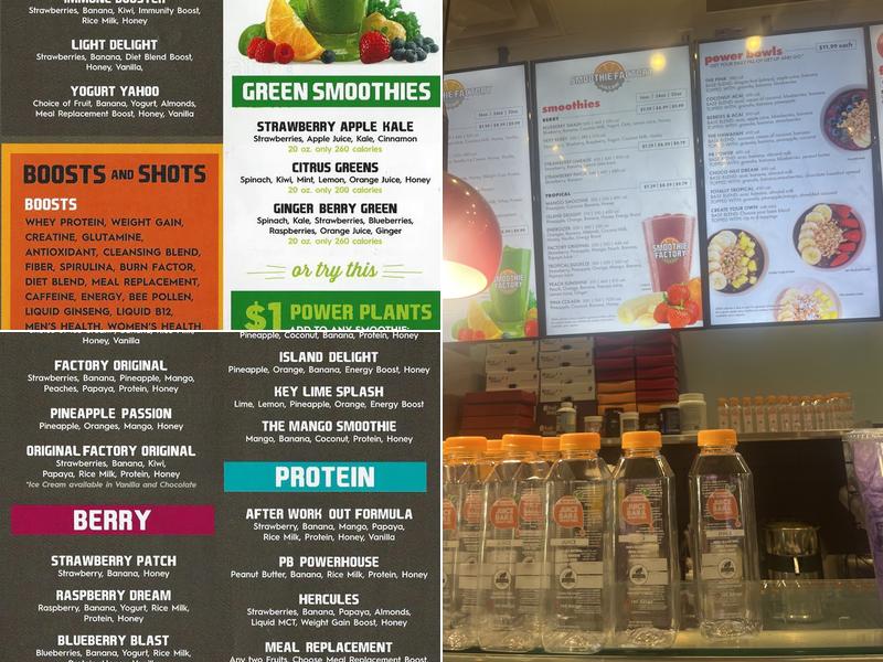 Smoothie Factory Menu