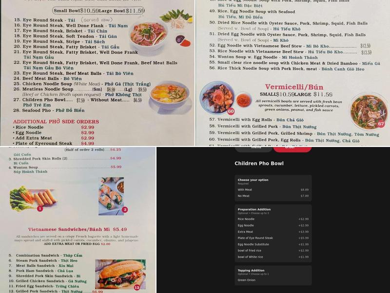 Pho Q Long ( BYOB🍺) Menu