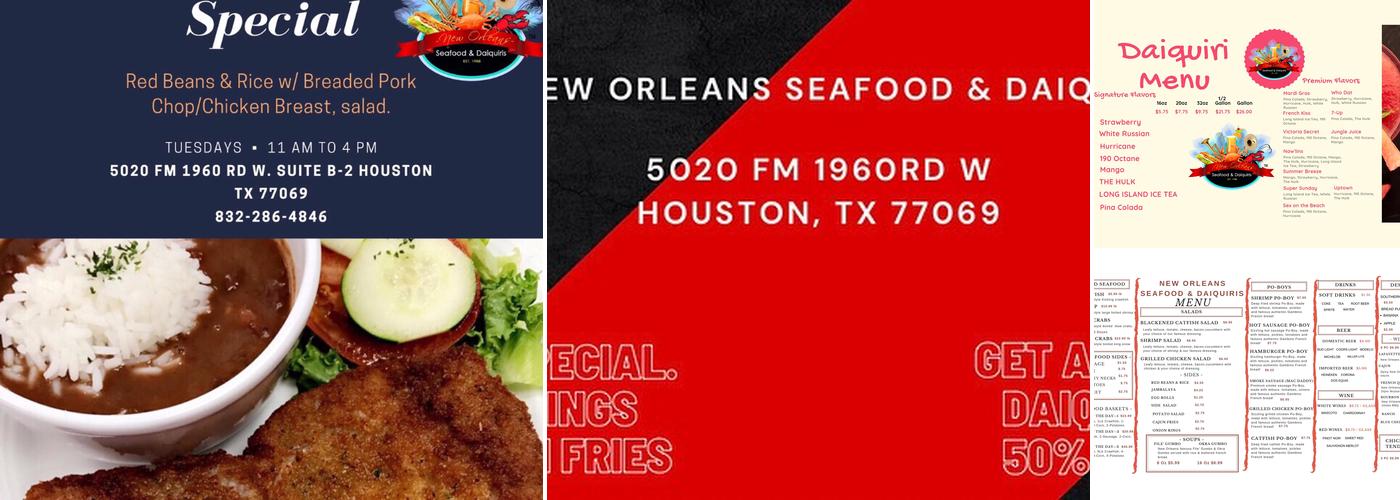 New Orleans Seafood & Daiquiris Menu