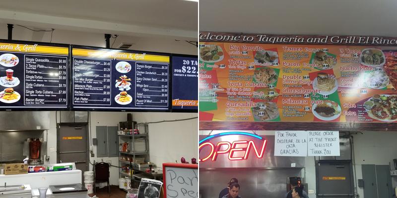 El Rincon Menu