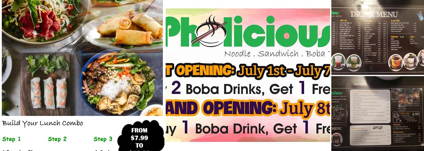 Pholicious Menu