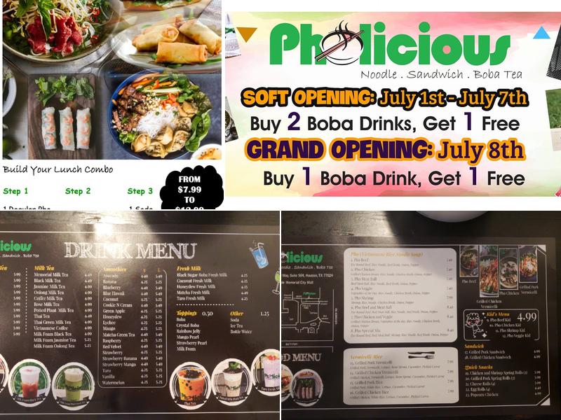 Pholicious Menu