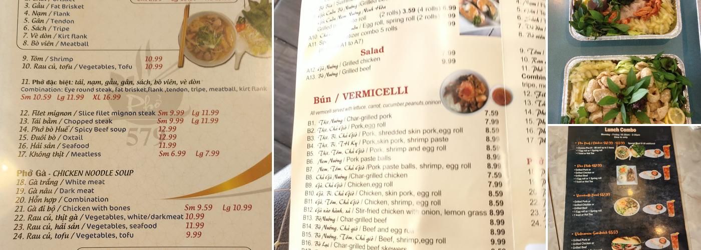 Pho 579 Menu