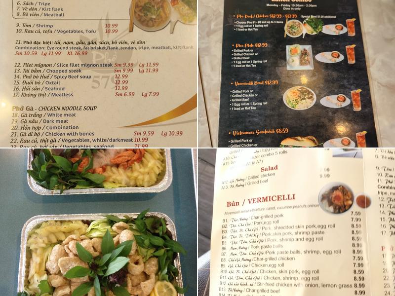 Pho 579 Menu