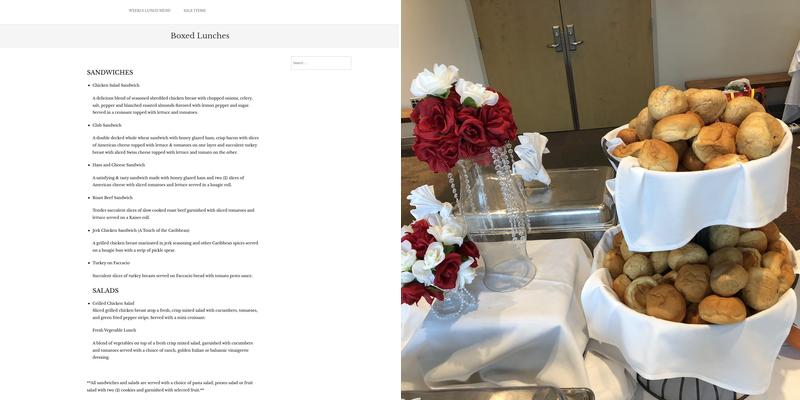 Chef Henry Catering Menu