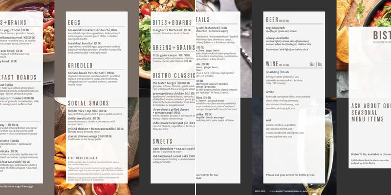 The Bistro - Eat. Drink. Connect.® Menu