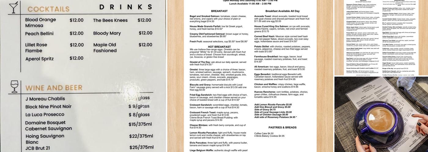 Jacquie's Gourmet Café Menu