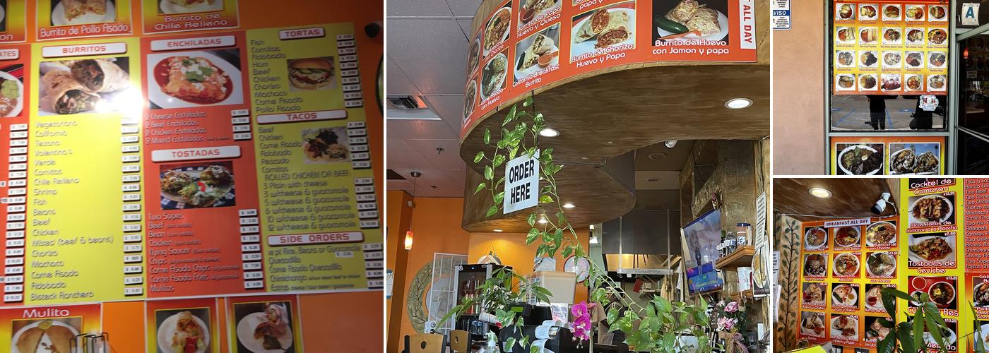 Valentinas Taco Shop Menu