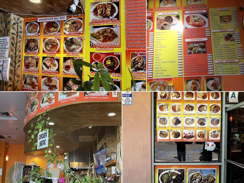 Valentinas Taco Shop Menu