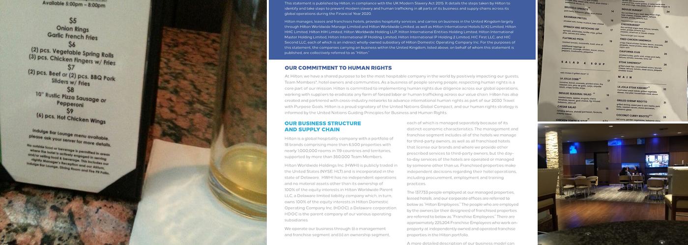 Indulge Restaurant and Bar Menu