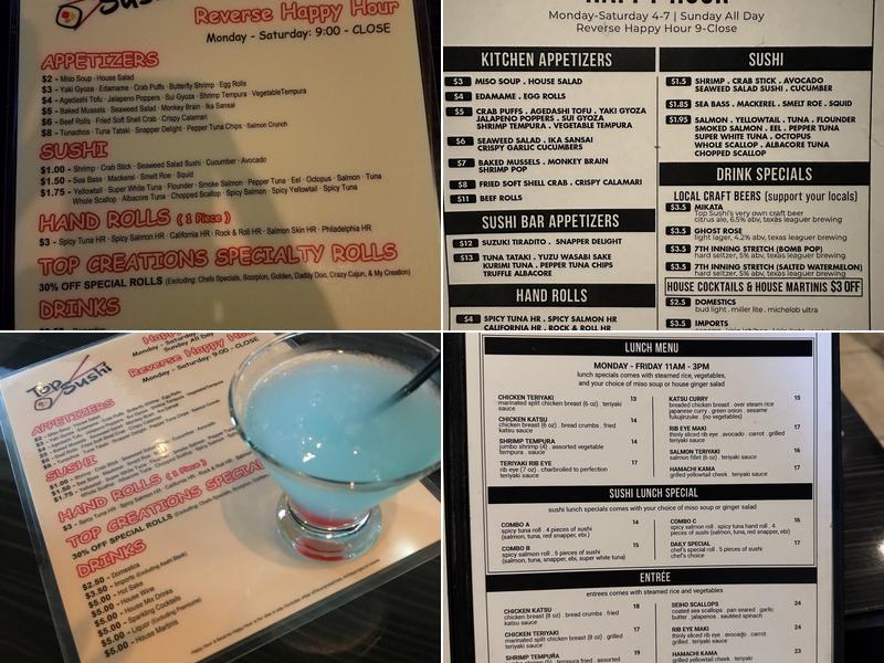 Top Sushi Menu