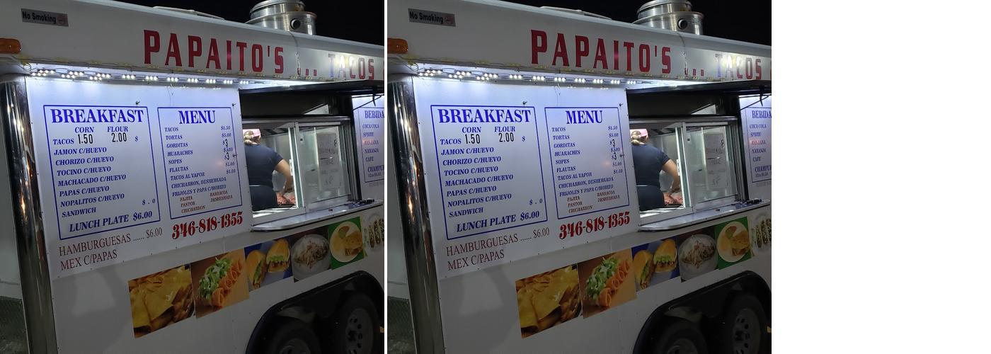 Papaitos Tacos Menu
