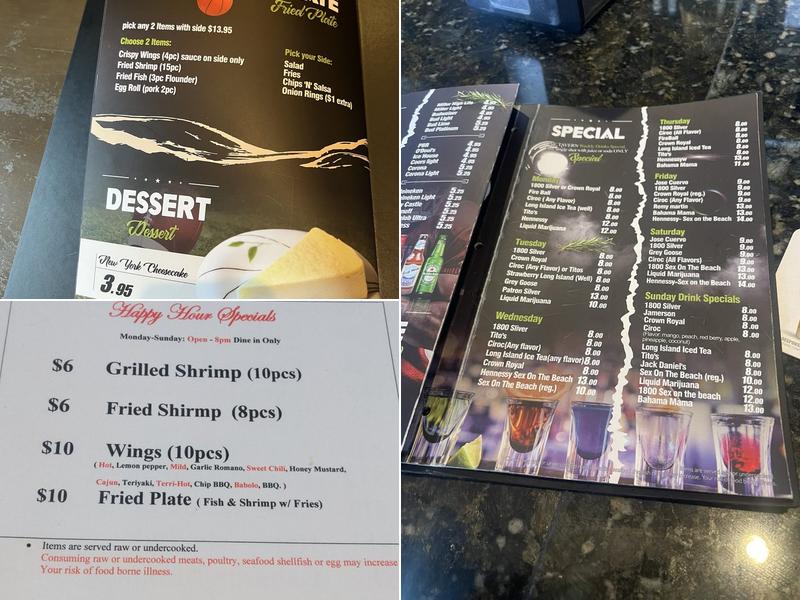 NC Tavern Menu