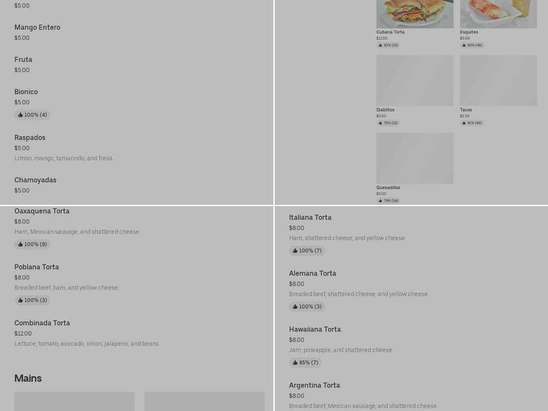Mango Mango Menu