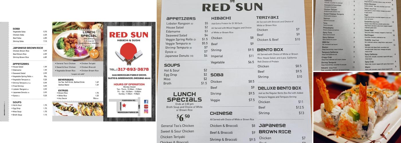 Red Sun Menu