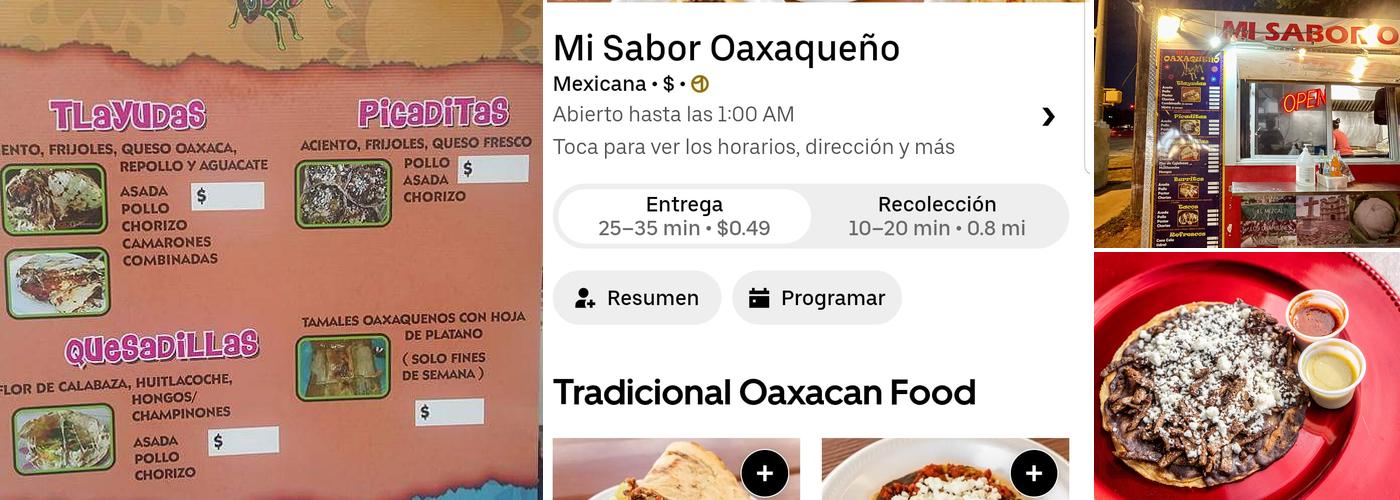 Mi Sabor Oaxaqueño Menu