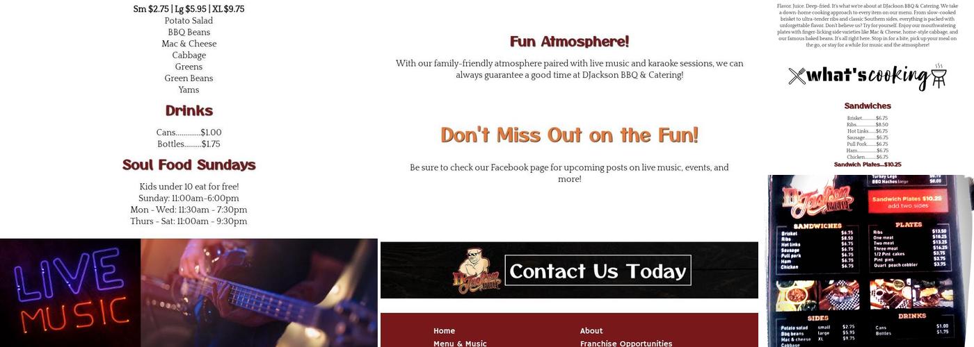 D Jackson BBQ& Catering Menu