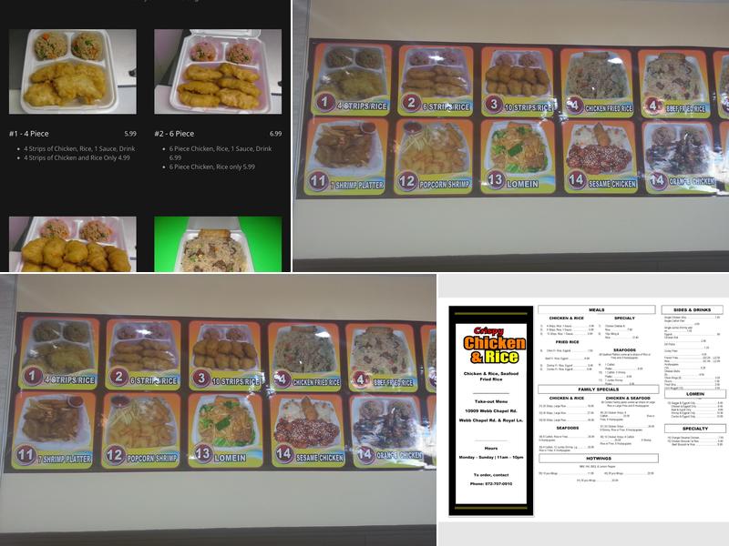 Family Crispy Chicken & Rice Menu