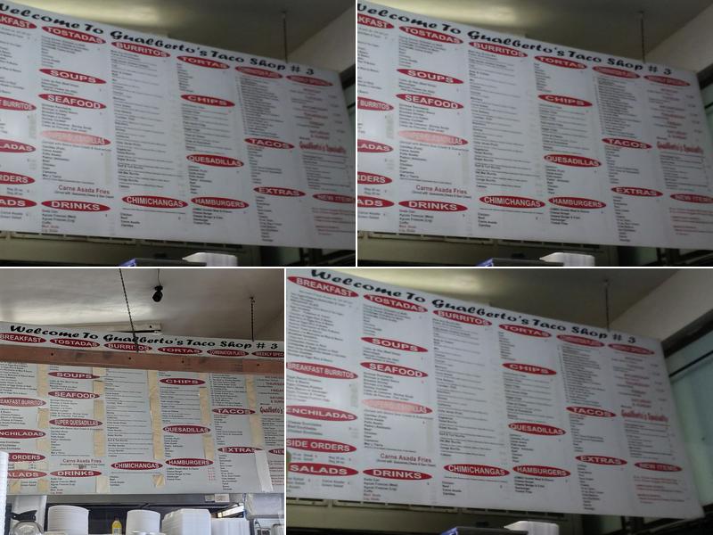 Gualberto's Taco Shop Menu