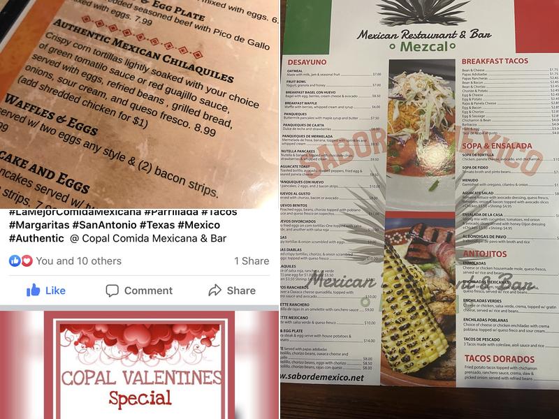 Copal Menu