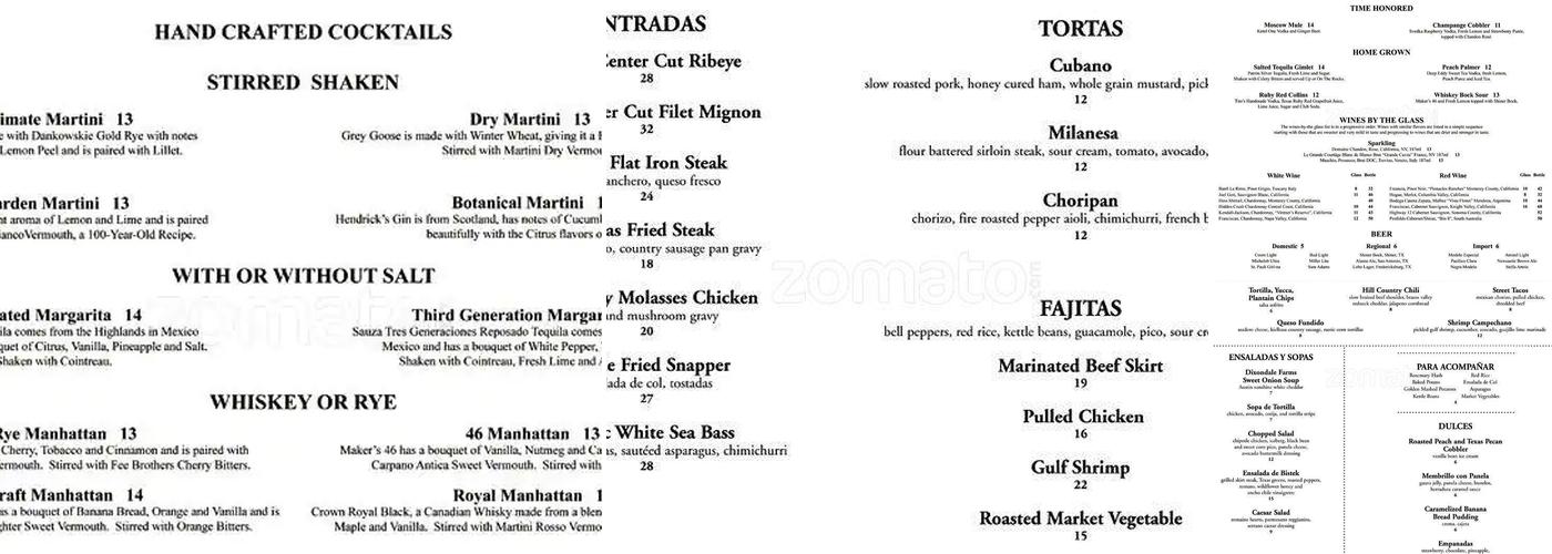 Bolo's Menu