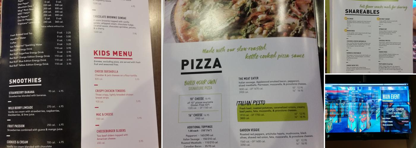 Main Event Tempe Menu